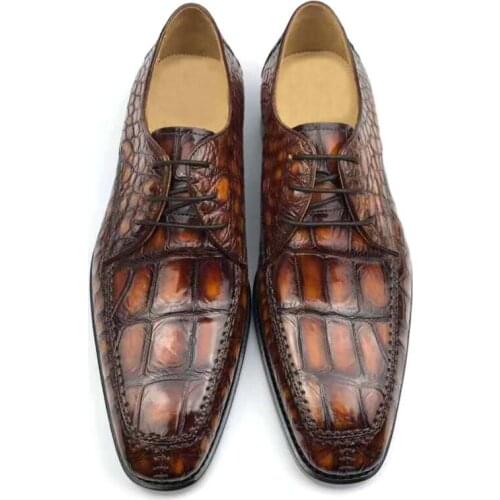 Chue men shoes men formal shoes men dress shoes crocodile leather men shoes wedding business crocodile shoes