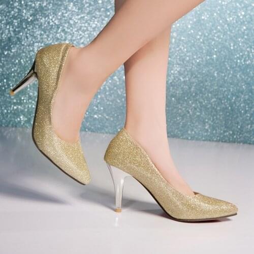 Spring Women Pumps Print Sexy Party Shoes Fashion Elegant Shoes High Heels Pointed Toe White Lady Evening Office Footwear