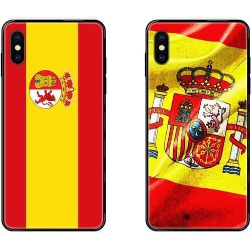 Bright Spain Flag National Emblem Popular For Huawei Honor 20 20i 20s 10 10i 6A 7A 7X 8C 8X 9 9A 9I 9X Lite Pro Black Soft