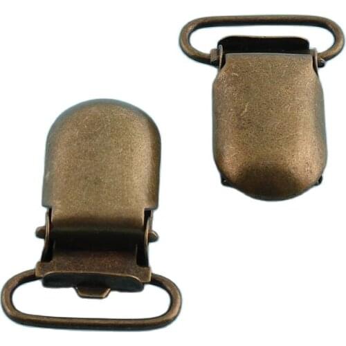 Pacifier Suspender Clips 5pcs 33*20mm Bronze Suspender clips Kam Clips Dummy Clips Slide Adjusters