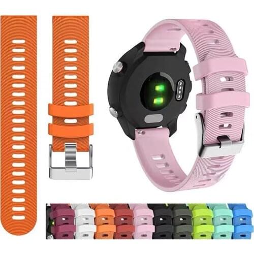 20mm Silicone strap for Garmin Forerunner 245 645 Vivoactive3 Venu Replacement Bracelet for Garmin 245 sport strap accessories
