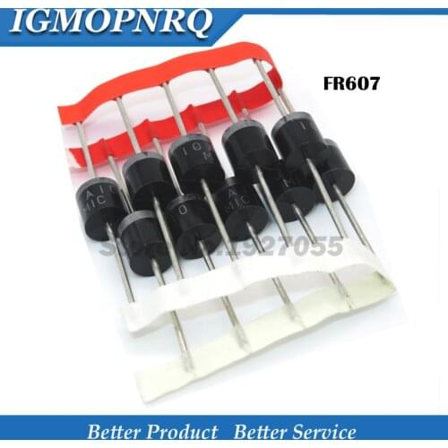 20PCS FR607 6A 1000V Fast Recovery FR607 NEW
