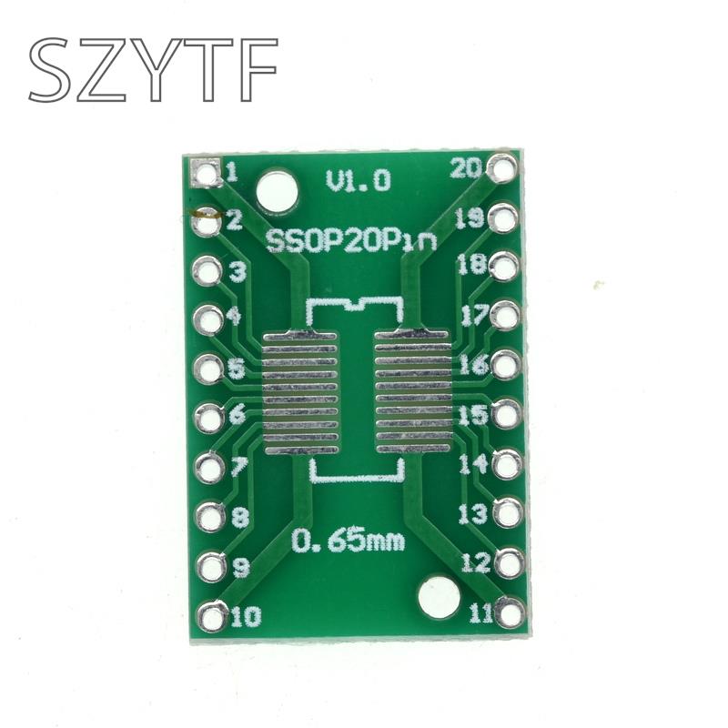 20pcs/bag Adapter plate SOP20 SSOP20 TSSOP20 SMD turn DIP 0.65 / 1.27mm