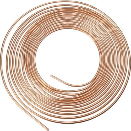 25ft 7.62m Roll Tube Coil of 3/16" OD Copper Nickel Brake Pipe Hose Line Piping Tube Anti-rust