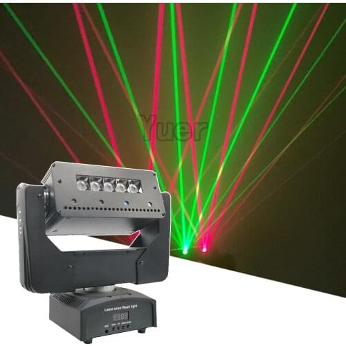 3IN1 Wash / Laser / Strobe Light 5X10W Moving Head Light 550MW DMX512 Laser Light DJ /Bar /Party /Stage Light Laserprojector