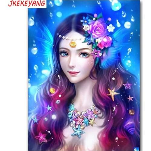 5D DIY square/round Diamond painting Beautiful mermaid Cross Stitch Diamond Embroidery Pattern Rhinestone J1656