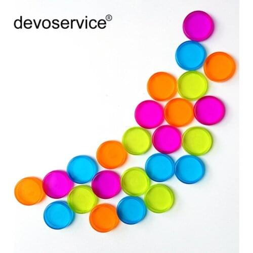 6Pcs/Lot Inner diameter 20mm Transparent Colored Plastic Binding Ring Disc Color Loose Ring Circa Roll Mushroom Hole Inner Books