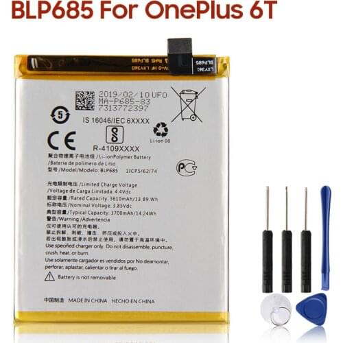 Original Replacement Phone Battery BLP685 For OnePlus 6T OnePlus 7 One Plus 6T One Plus 7 Phone Batteries 3700mAh