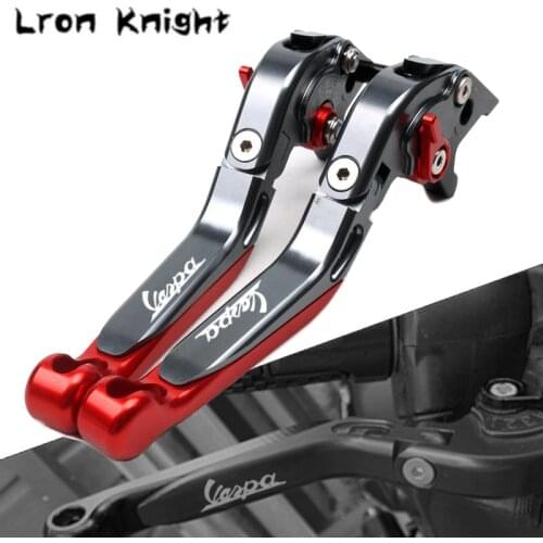 For VESPA 160GS 180SS 150 VBA-T4 50-125/PV/ET3/PK/S/XL Scooter CNC Aluminum Adjustable Folding Extendable Brake Clutch Lever