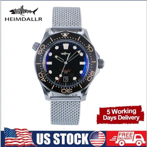 HEIMDALLR Watch Titanium Case NTTD Diver Watch 200M Waterproof NH35A Automatic Mechanical Sapphire Luminous Wistwatch Sea Ghost