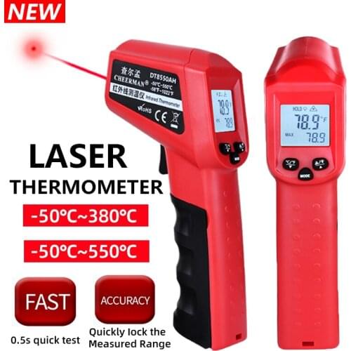 Digital infrared thermometer non-contact Industry temperature gun infrared thermometer laser pyrometer handheld thermometer