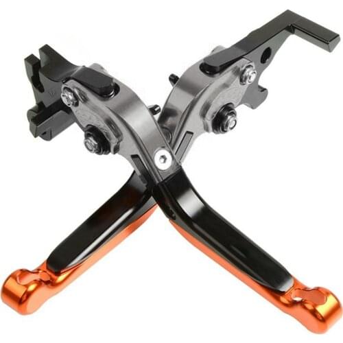 CNC Aluminum Motorcycle Adjustable Foldable Extendable Folding Brake Clutch Levers For 990 Super 2005-2012 Super