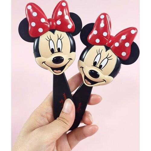 Disney mickey mouse Childrens cartoon comb bow knot wave dot comb plastic comb color box comb new