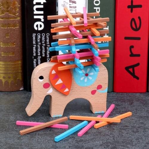 Baby Toys Elephant/Camel Balance Wood Toys for Children Wooden Blocks Toys Game For Children Educational Montessori toys boys