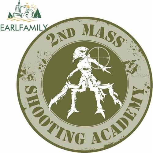 EARLFAMILY 13cm x 12.7cm for 2nd Mass Shooting Academy Car Sticker Vinyl Personality Waterproof Air Conditioner Decal Graphics