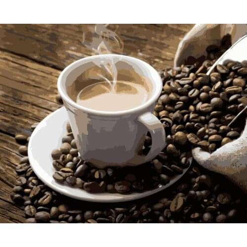 Alcoholic coffee Still life DIY Painting By Numbers Wall Art Picture Acrylic Painting For Home Decoration Drop Shipping 50x65cm