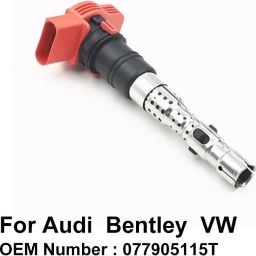COWTOTAL Ignition Coil 077905115T for Audi A8 RS6 S4 S6 S7 S8 Bentley Continental Flying Spur GT GTC VW Phaeton ( Pack of 8 )