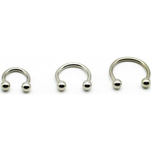 Steel Horseshoe 316L Surgical Steel Nose Labret Ear Hoop Ring Eyebrow for women Universal 16G 100pcs/lot