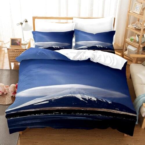 Super King Size Quilt cover Sets Twin Queen 3D Bedding Sets Bedsheet Pillowcase Bed Cover California King Natural Scenery