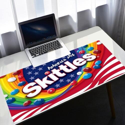 Skittles Mouse Pad Kawaii Girl Desk Mat Large Pc Gamer Gaming Keyboard Mousemat XL Speed Non-Slip Computer Accessories Mousepad