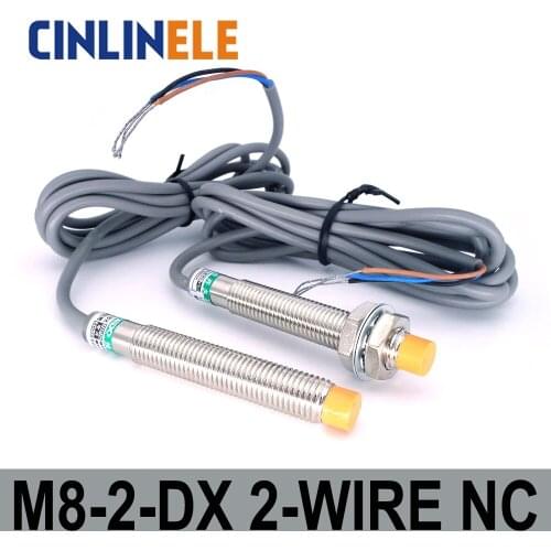 M8 LJ8A3-2-Z/DX 2mm 6-36V induction DC 2 wire NC metal sensor inductive proximity switch Screen shield type LJ8A3 sensor switch