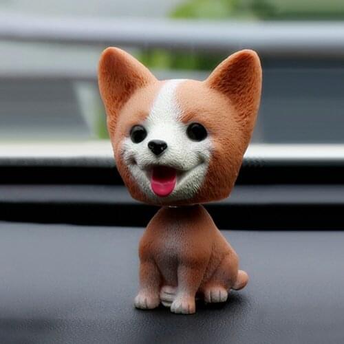 Cute Husky Teddy/Poodle Shaking Head Nodding Dog Sticker Car Styling Decoration Accessories Boy/Girl Friend Gift Birthday Toy