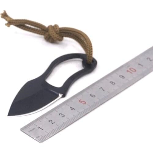MINI Claw Knife Camping Survival Fixed straight Knives Stainless Steel Pocket Outdoor Tools Hunting Knife With Leather Sheath
