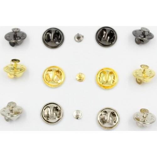 50sets/lot Brooch settings Butterfly Brooch Base Holder Metal Brooch Pins Badge Holder For DIY Jewelry Making Findings