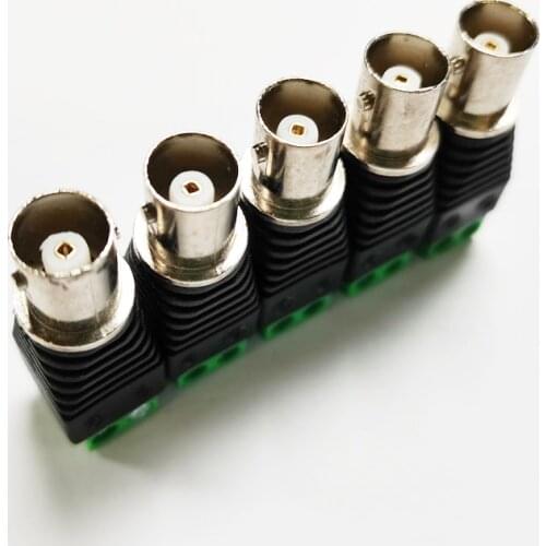 NCHTEK CAT5 To Camera CCTV Video Balun BNC female jack AV Screw Terminal Connector/Free Shipping/10PCS