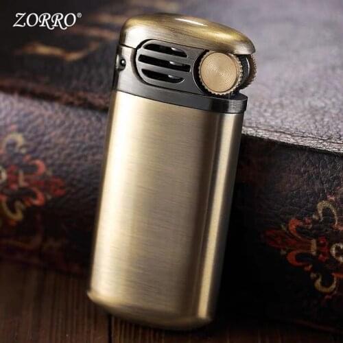 New original copper Zorro kerosene lighter windproof grinding wheel creative personality lighter men’s gift for boyfriend