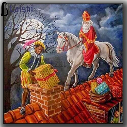 New Diamond Painting Full Square Round drill New Year Santa Claus Christmas Gifts Daimond Painting Crystal Cross Stitch Mosaic