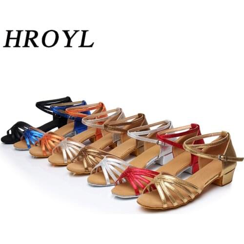 EU24-42 Dance Shoes Latin Women Children Girls Child Dance Shoes for Kids Ladys Tango Low Heeled Ballroom Jazz Sneaker Shoe Soft