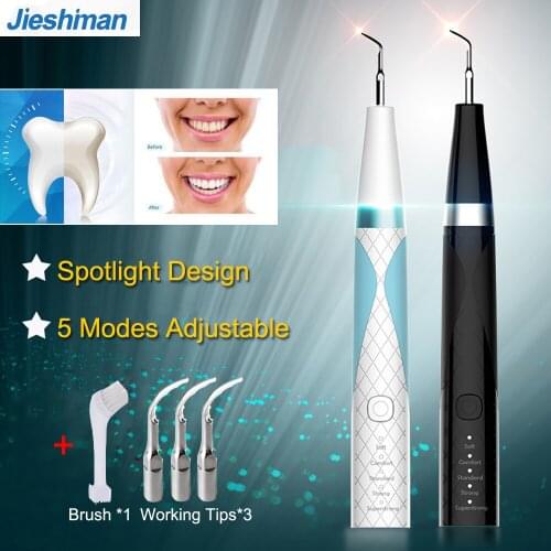Original Jieshiman Oral Irrigator USB Rechargeable Water Flosser Portable Dental Water Jet Water Tank Waterproof Teeth Cleaner