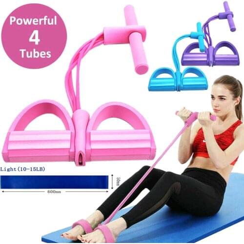 Pedal Spring Thruster Fitness Elastic Pull Ropes Exerciser Yoga Wushu Body Building Belly Resistance Equipment Home Gym Sports