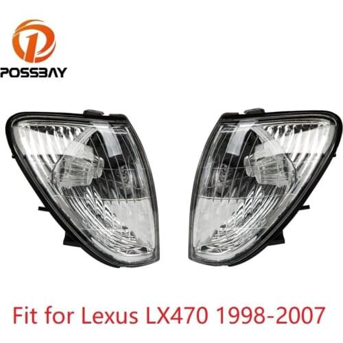 POSSBAY Front Corner Light for Lexus LX470 1998-2007 Car Front Side Corner Light Turn Signal Lamp Clear Corner Lights Car Parts