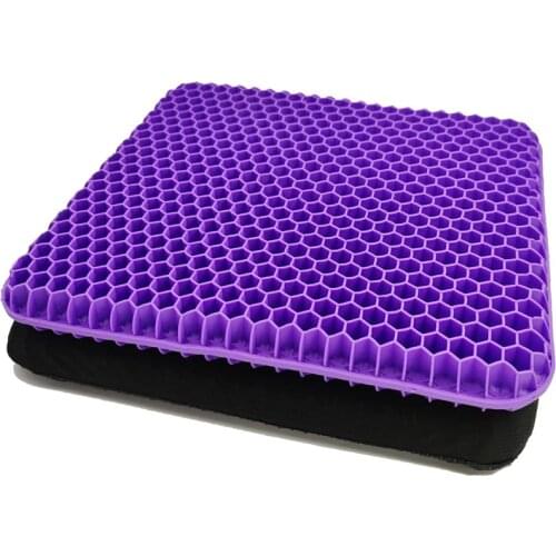 Gel Seat Cushion, Double Thick Gel Cushion,Non-Slip Cover Wheelchair Cushion Chair Pads for Car Seat Office Chair