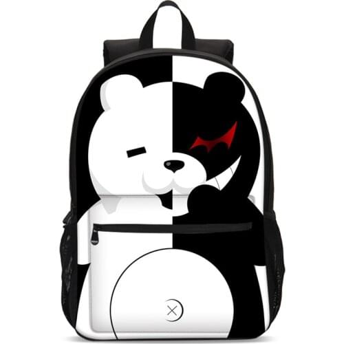 Anime Danganronpa Backpack For Teenager Boy Girls Dangan Ronpa Children School Bags Monokuma Backpack Kid Student Book Bags Gift
