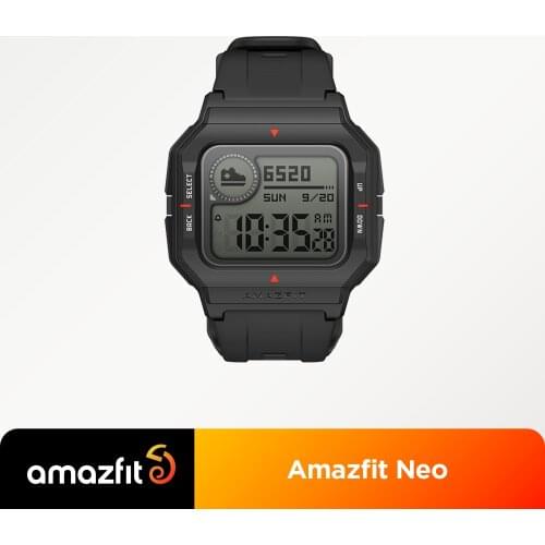 Original Amazfit Neo Smart Watch 5ATM Heart Rate Bluetooth Smartwatch Tracking 28 Days Battery Life Watch For Android IOS Phone