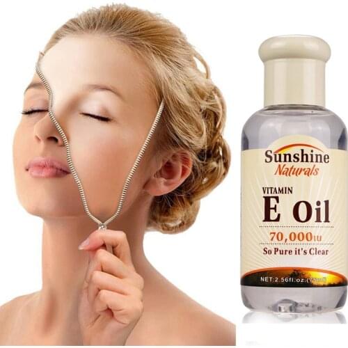 75ml Vitamin E Oil 100% Natural Facial Serum Essence Oil 70000iu Liquid 2.5 oz Anti Wrinkles Serum Face Whitening Skin Care