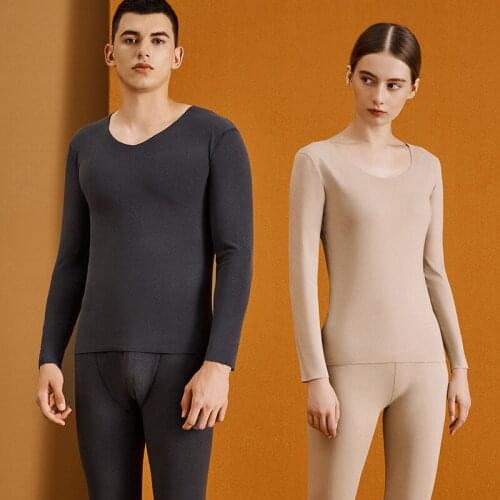 Thermal Underwear Men and Women Suit Double-sided Sanding Autumn Winter Warm Seamless Lingerie Set Couple Pajamas Long Johns Hot