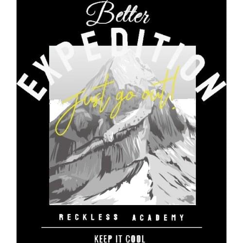 Snow peak in winter letters Iron on Patches For DIY Heat Transfer Clothes T-shirt Thermal transfer stickers Decoration