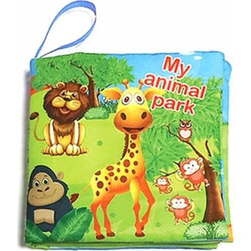 Cloth Book Colorful Pictures Anti-tear Reusable Baby Learning Interactive Books Grow up Cartoon Print Cognitive Accessories