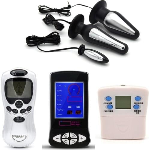 Electric Shock Kit,Vagina Anal Plug Massage Orgasm Masturbation Vibrator Butt Plug,Sex Medical Themed Toys,Electro Shock Sex Toy