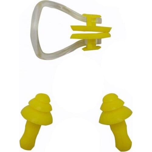 Waterproof Soft Swimming Earplugs Nose Clip Case Environmental Silicone Diving Water Sports Swimming Accessories