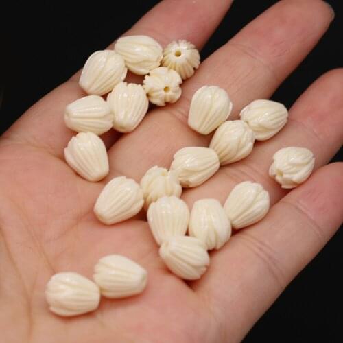 10PC Synthetic Coral Beads High Quality Hand-carved Flower Loose Spacer Beads for DIY Charms Bracelet Necklace Jewelry Making