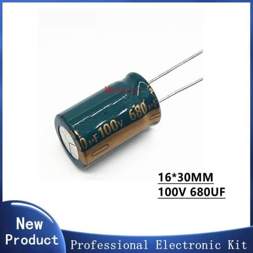 100V 680UF 20% High frequency and low impedance in-line aluminum electrolytic capacitors 20% long life Brand new authentic