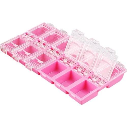 12 Grid Nail Jewelry Small Diamond Box Plastic Storage Box Split Nail Drill Diamond Storage Box