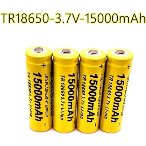 2-20PCS 2021 style 18650 rechargeable lithium ion battery 3.7V 15000 MAH, suitable for LED flashlight, electronic toys, etc