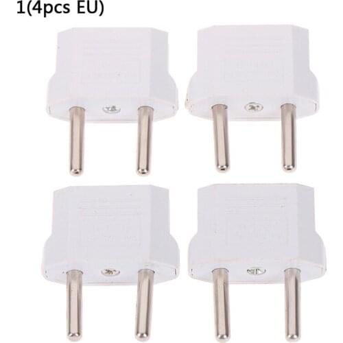 4 PCS White European Usa Eu To Us Plug Us To Eu Plug Travel Charger Adapter Converter Tool Parts