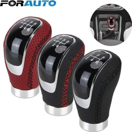 5/6 Speed Shifter Lever Replaceable Cap Cover Gear Shift Knob Auto Replacement Manual Transmission With Gear Knob Car PU Leather